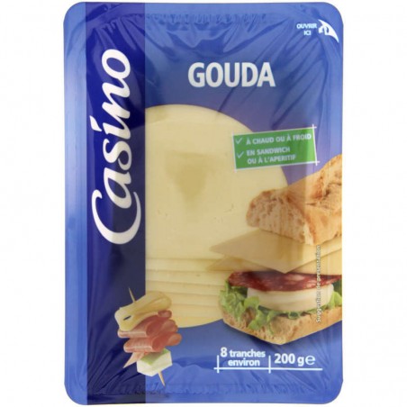 CASINO Gouda - 8 tranches environ 200g